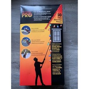 Pro No Ladder Rapid Release 100 Holiday Lights Gutter Clips NEW FS!